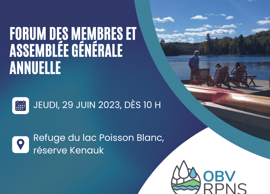 Invitation au Forum des membres et AGA 2023